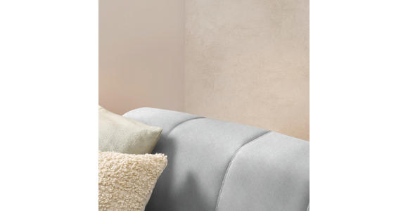 ECKSOFA in Chenille Hellgrau 311/167 cm - Hellgrau/Schwarz, Design, Textil/Metall (311/167cm) - Xora