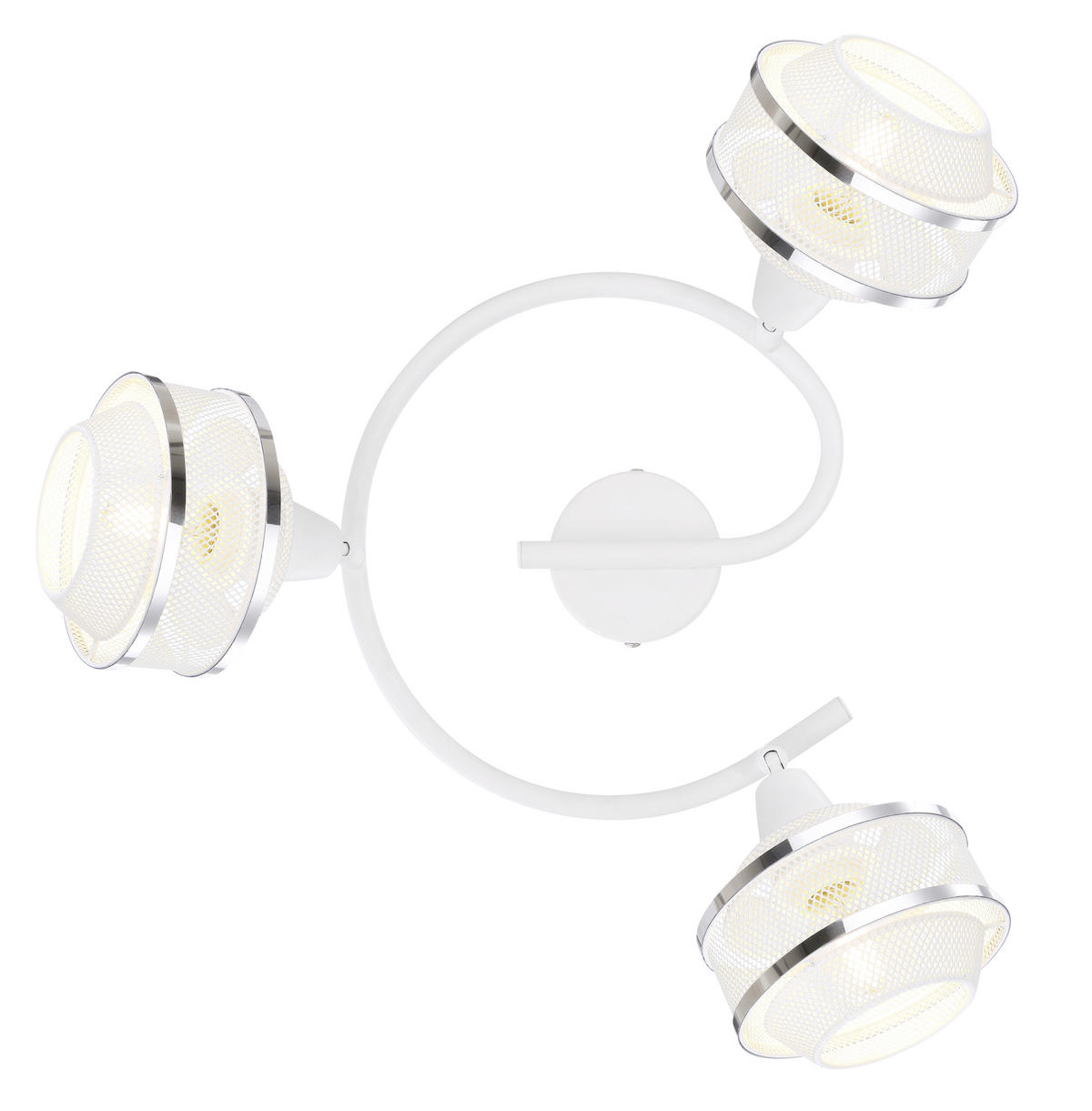 DECKENSTRAHLER - Chromfarben/Weiss, Basics, Metall (25/21,5cm) - Globo