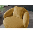 COCKTAILSESSEL Chenille Senfgelb    - Senfgelb/Schwarz, LIFESTYLE, Textil/Metall (101/79/96cm) - Xora