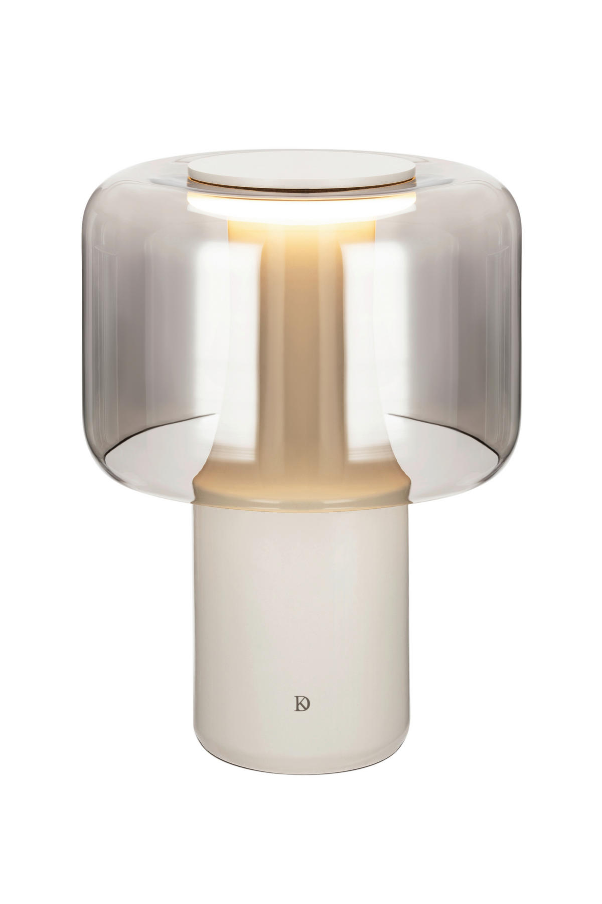 LED-TISCHLEUCHTE Akiba 28/38,4 cm   - Grau, Design, Glas/Keramik (28/38,4cm) - Dieter Knoll