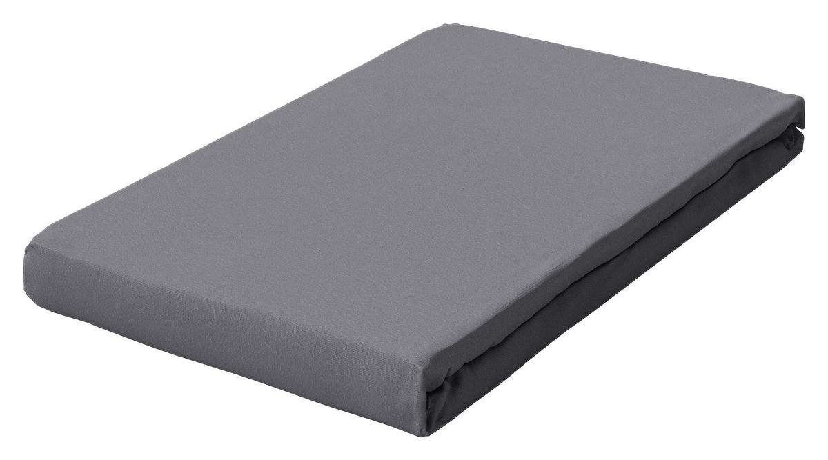 SPANNBETTTUCH PURE Jersey  - Grau, Basics, Textil (140-160/200-220cm) - Schlafgut