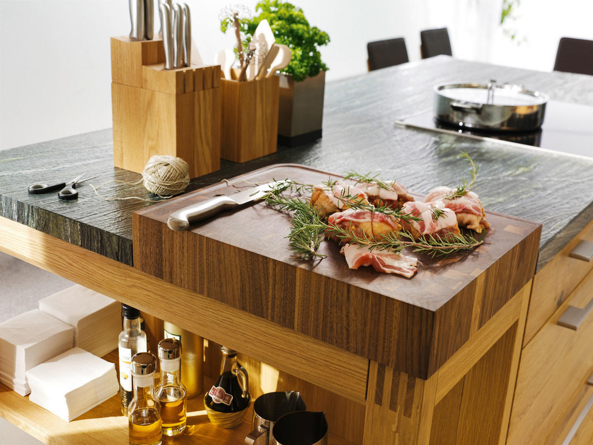 EINBAUKÜCHE   - Eichefarben, Design, Holz - TEAM 7