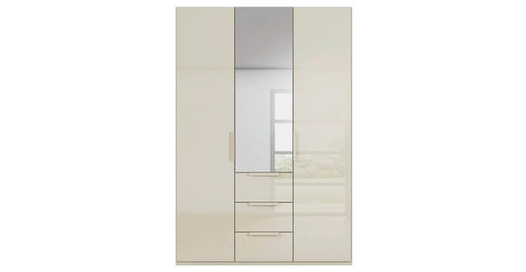 DREHTÜRENSCHRANK 151/223/61 cm,  in Champagner, 3-türig  - Champagner, Basics, Glas/Holzwerkstoff (151/223/61cm) - Novel