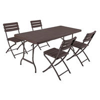 GARTENSET Stahl  - Schwarz/Braun, Basics, Kunststoff/Metall (83/83/54cm) - Gardenson