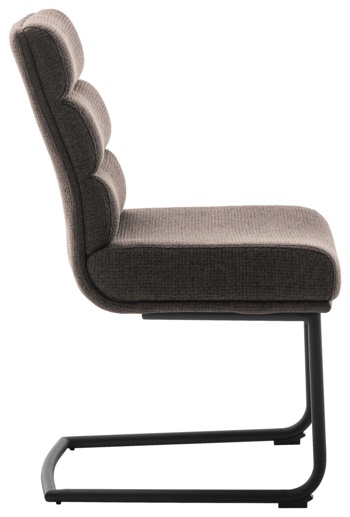 SCHWINGSTUHL  in Stahl Webstoff  - Schwarz/Cappuccino, Design, Textil/Metall (47/90/64cm) - Dieter Knoll