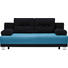 SCHLAFSOFA in Textil Schwarz, Türkis - Türkis/Alufarben, Design, Kunststoff/Textil (200/84/94cm) - Carryhome SCHLAFSOFA in Textil Schwarz, Türkis - Türkis/Alufarben, Design, Kunststoff/Textil (200/84/94cm) - Carryhome