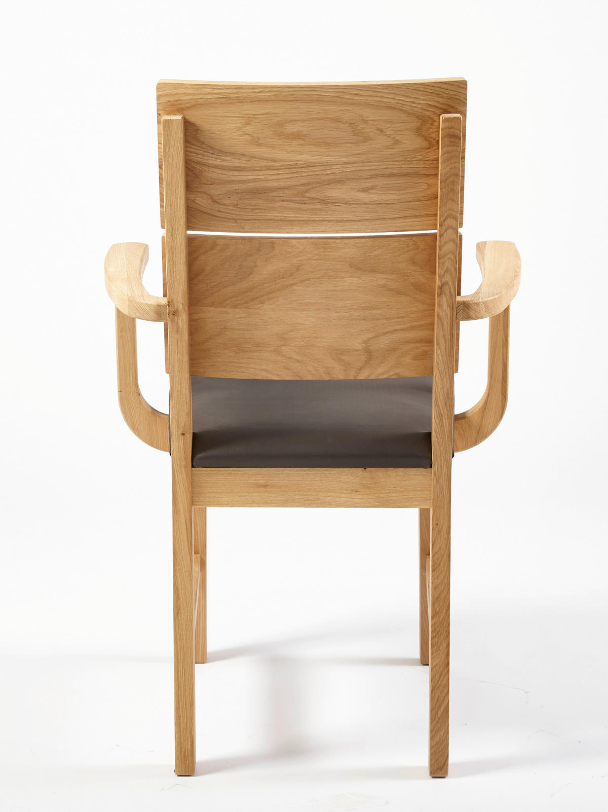 STOLICA S NASLONOM ZA RUKE  tamno smeđa  drvo, tekstil      - tamno smeđa/boje hrasta, Natur, drvo/tekstil (52/95/58cm) - Linea Natura