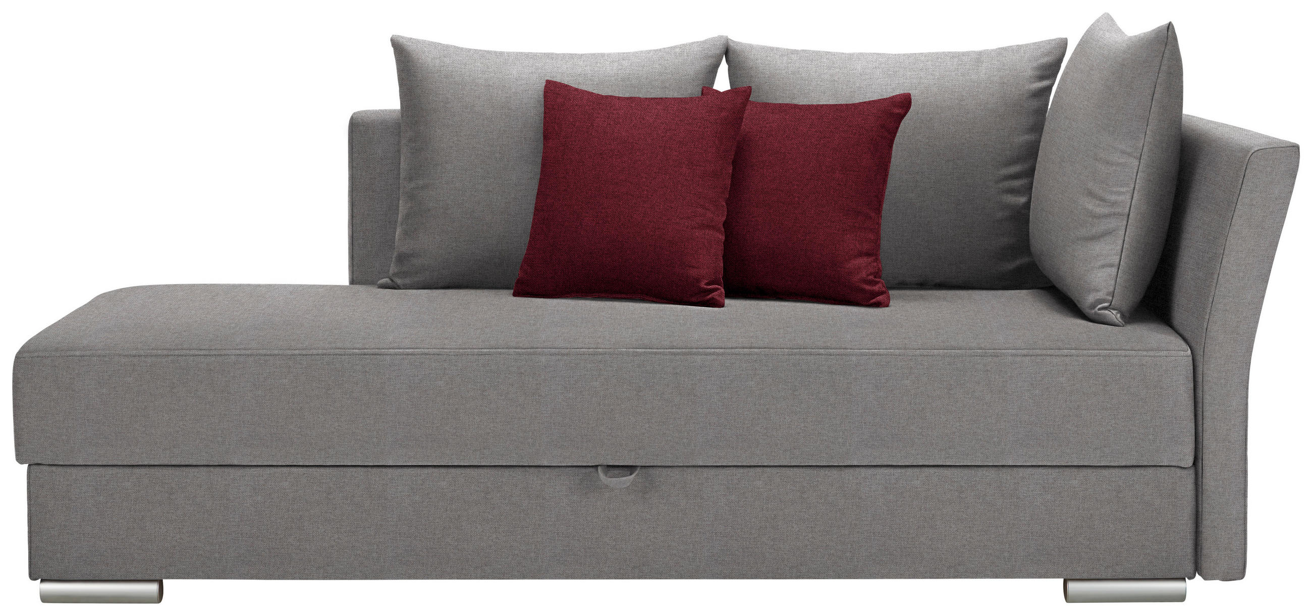HEVERŐ textil világosszürke  - világosszürke/króm, Design, műanyag/textil (220/93/100cm) - Xora