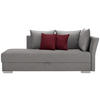 LEŽADLO, textil, 220/93/100 cm - svetlosivá/bordová, Design, textil/plast (220/93/100cm) - Livetastic