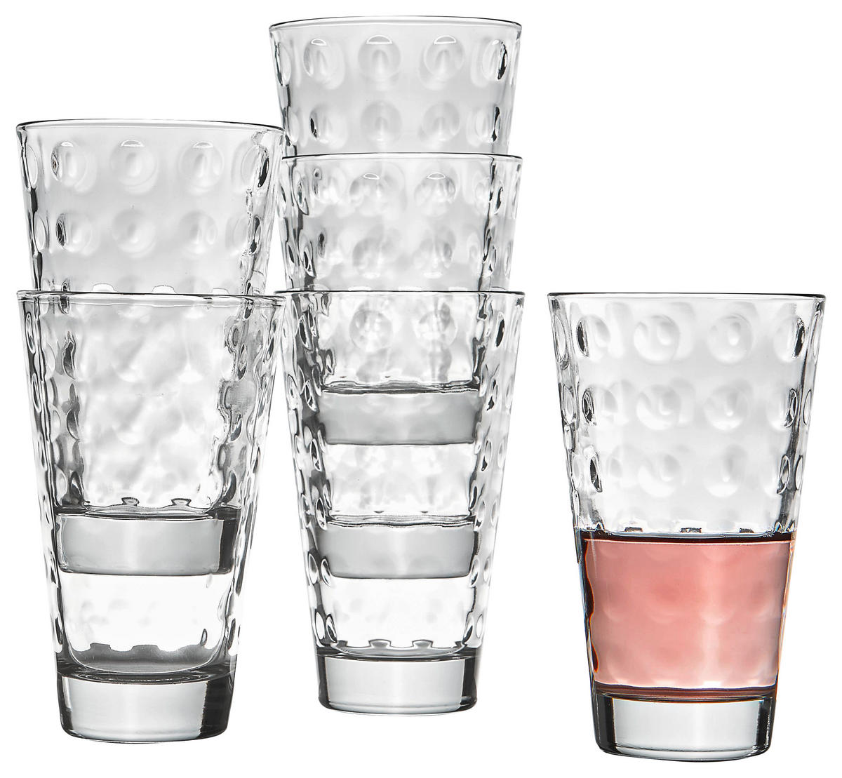 GLÄSERSET  6-teilig  - Klar, Trend, Glas (24,5/13,4/16,4cm) - Leonardo