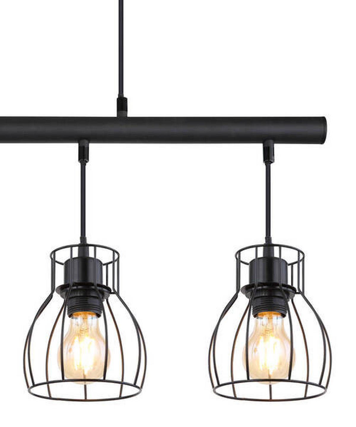 LED-HÄNGELEUCHTE 77/14/120 cm    - Schwarz, Trend, Kunststoff/Metall (77/14/120cm) - Globo