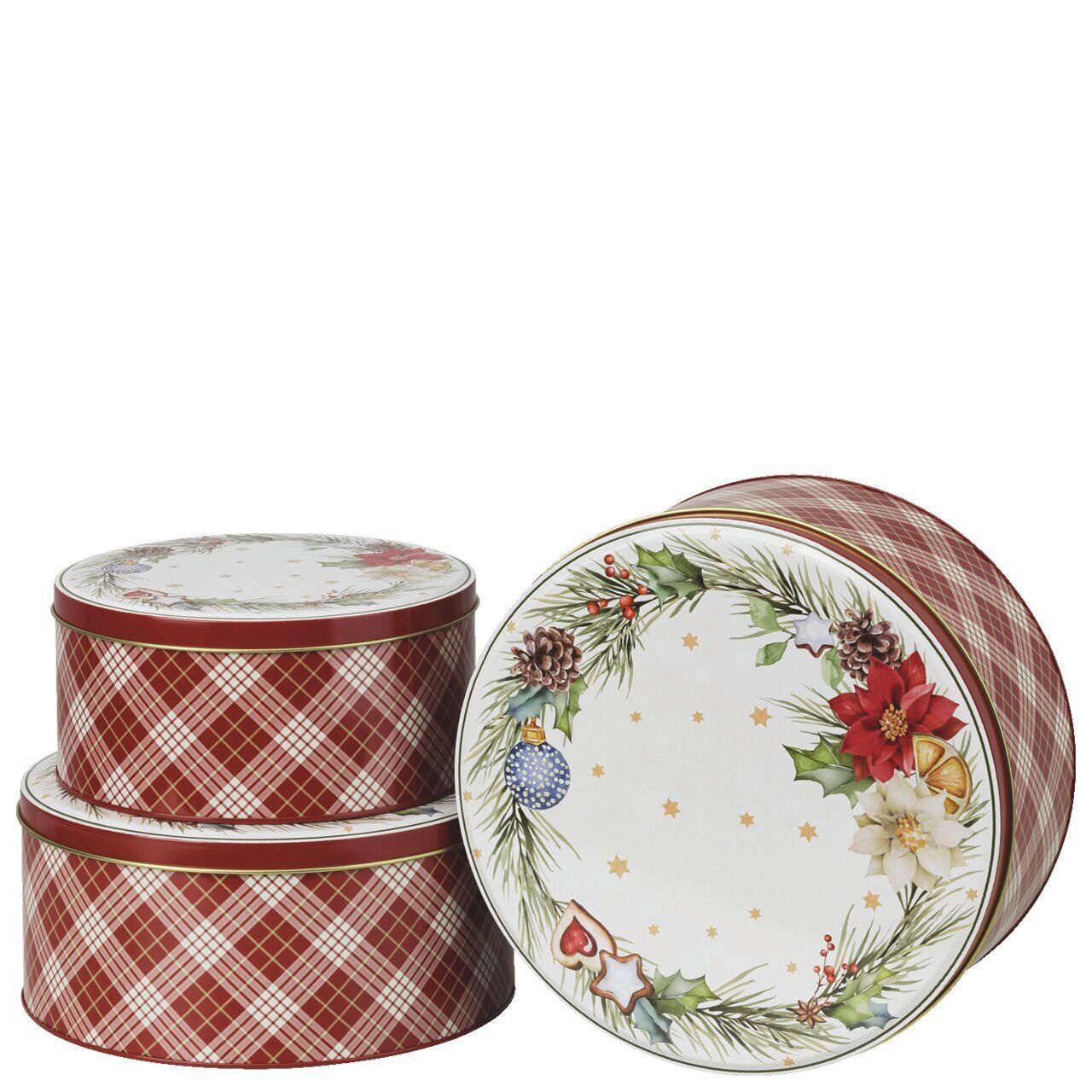 KEKSDOSENSET 3-teilig  - Multicolor, Basics, Metall (24,5/12,7cm) - Hutschenreuther