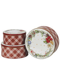 KEKSDOSENSET 3-teilig  - Multicolor, Basics, Metall (24,5/12,7cm) - Hutschenreuther
