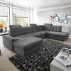WOHNLANDSCHAFT Anthrazit Mikrofaser  - Chromfarben/Anthrazit, Design, Holz/Kunststoff (169/330/212cm) - Livetastic