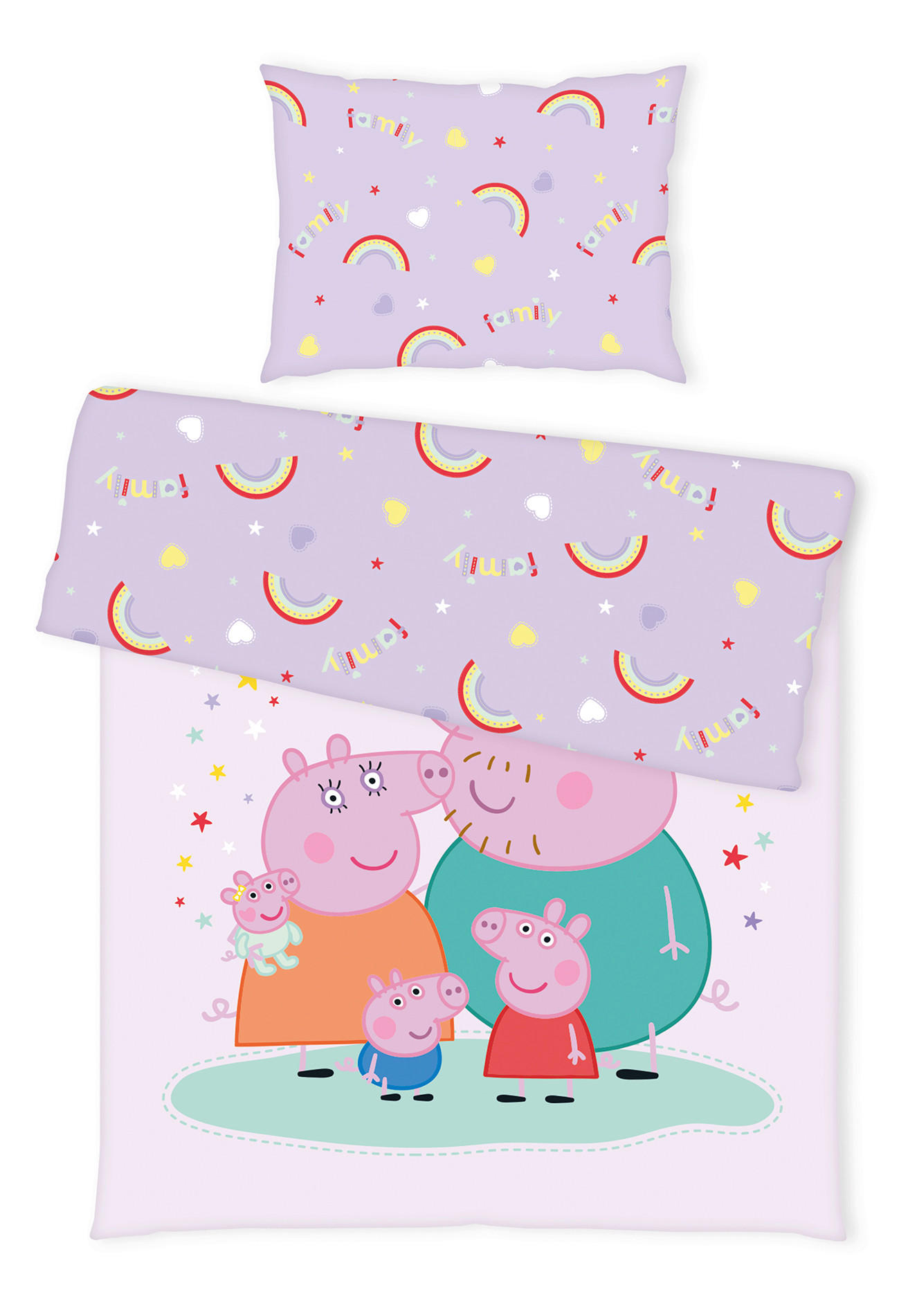 MLADINSKA POSTELJNINA 140/200 cm renforcé barve bezga  - barve bezga, Konvencionalno, tekstil (140/200cm) - Peppa Pig