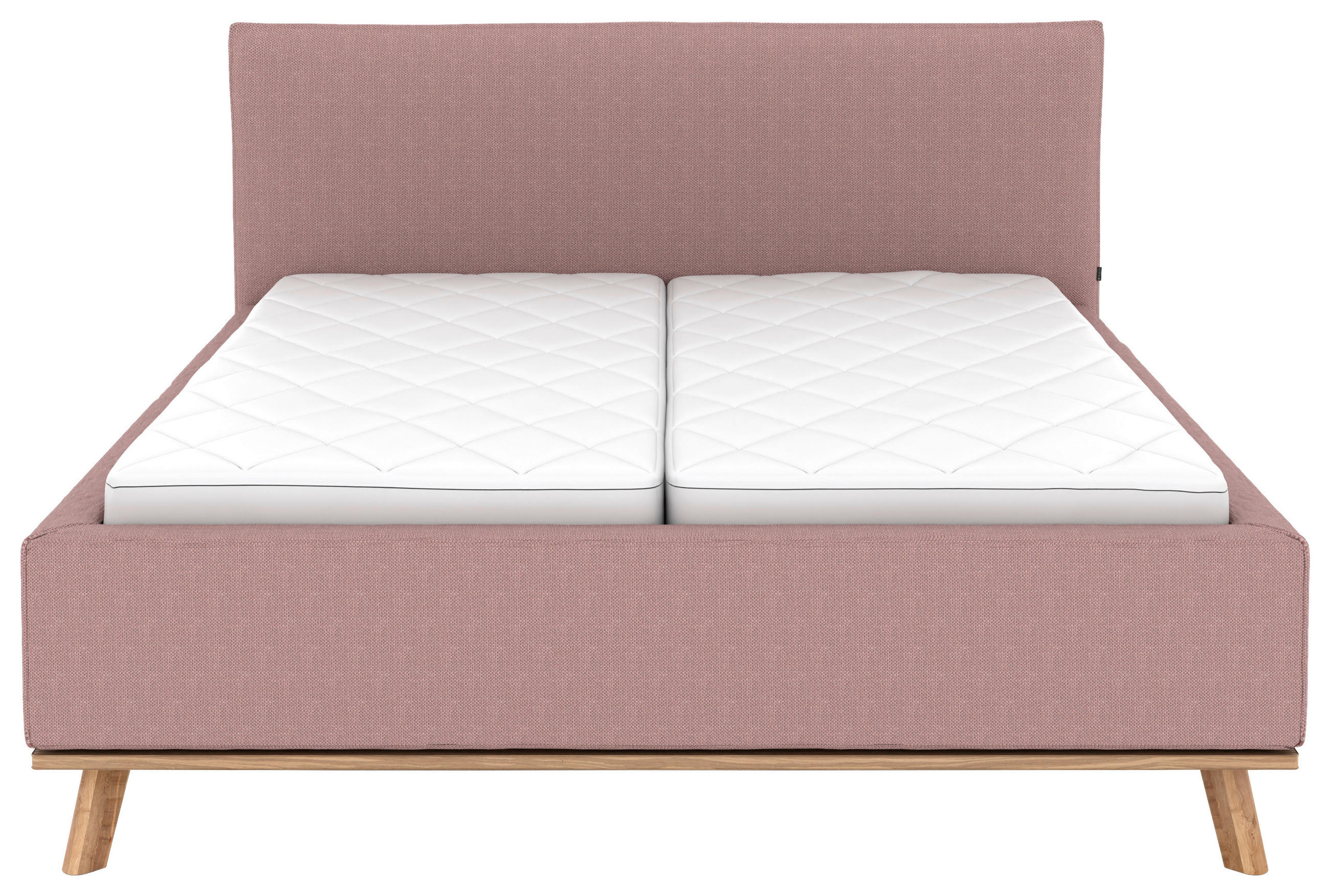 Thumbnail - Musterring Polsterbett, Altrosa, Textil, Birke, Buche,Esche, massiv, H3, Höhe ca. 20 cm, 160x200 cm, Reach, atmungsaktiv...