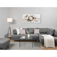 OLEJOMALBA, abstraktní, 150/70 cm  - hnědá, Design, dřevo/textil (150/70cm) - Monee