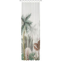 VONKAJŠÍ ZÁVES, nepriehľadné, 140/300 cm - biela/zelená, Trend, textil (140/300cm) - Esposa
