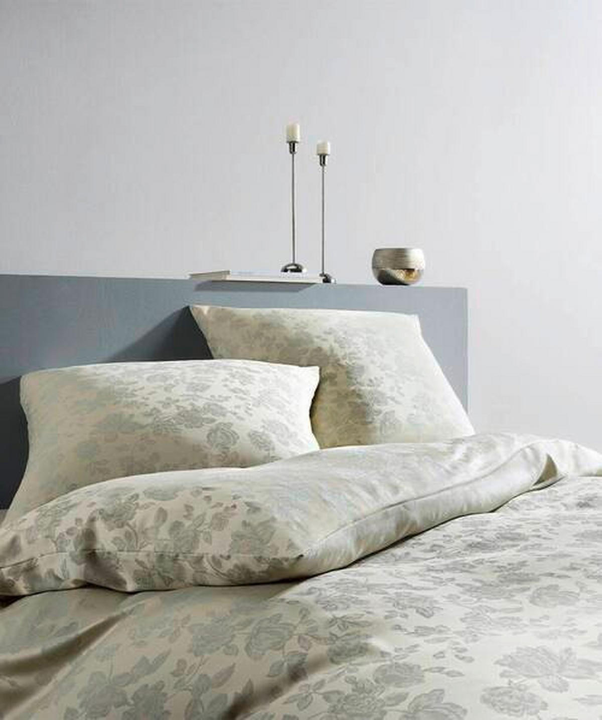 BETTWÄSCHESET Black Premium Tencel Damast Damast 160/210 cm  50 cm/70 cm  - Salbeigrün, Basics, Textil (160/210cm) - Fleuresse