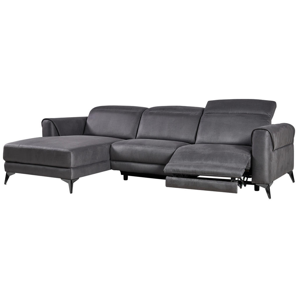 Thumbnail - Livetastic Ecksofa, Grau, Textil, 3-Sitzer, Ottomane links, L-Form, 273x169 cm, Made in Europe, motorische Relaxfunktion...