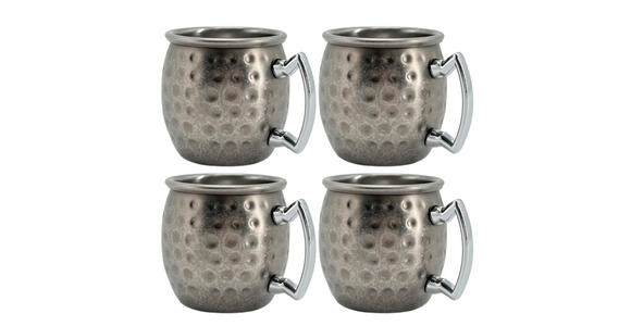 MOSCOW-MULE-BECHER  - Silberfarben/Grau, Trend, Metall - Novel