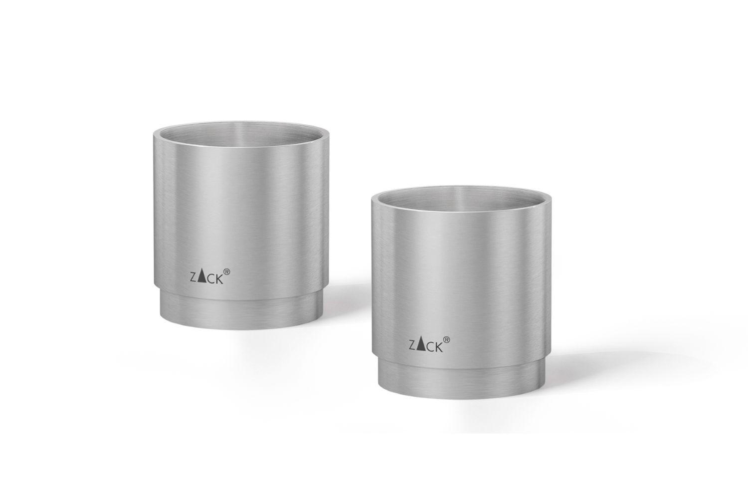 EIERBECHERSET Metall 2-teilig  - Edelstahlfarben, KONVENTIONELL, Metall (4,5/4,6cm) - Zack
