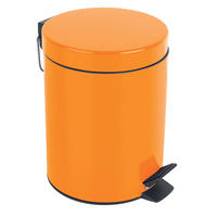 TRETEIMER SYDNEY 3 L  - Schwarz/Orange, Basics, Kunststoff/Metall (17/17/24,5cm) - Spirella
