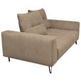 BIGSOFA  in Cord Beige  - Beige/Schwarz, KONVENTIONELL, Textil/Metall (246/100/116cm) - Carryhome