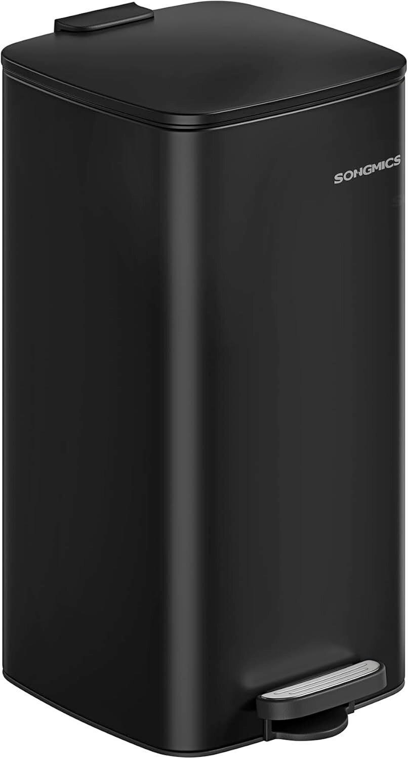 ABFALLSAMMLER 30 L  - Schwarz, Basics, Kunststoff/Metall (28,5/54,4/34cm)