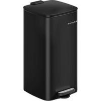 ABFALLSAMMLER 30 L  - Schwarz, Basics, Kunststoff/Metall (28,5/54,4/34cm)