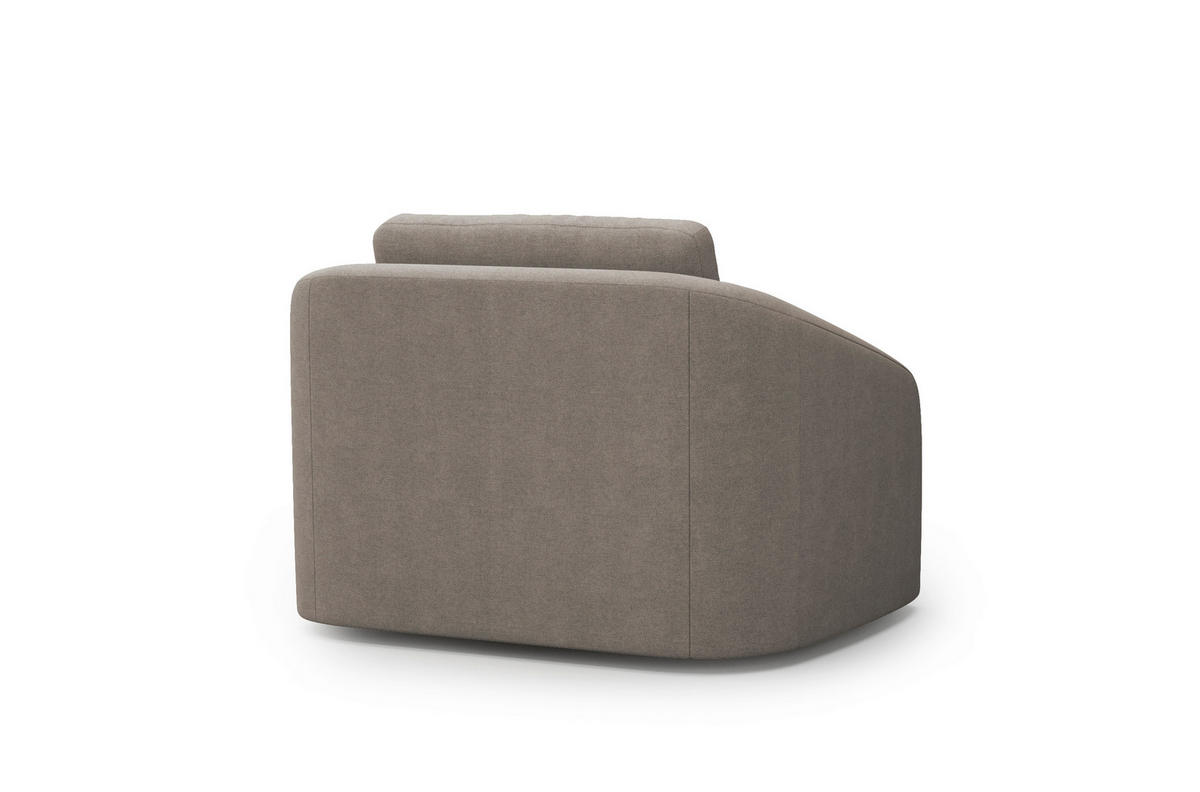 SESSEL in Mikrofaser Braun  - Schwarz/Braun, MODERN, Kunststoff/Textil (116/88/104cm) - Sit & More