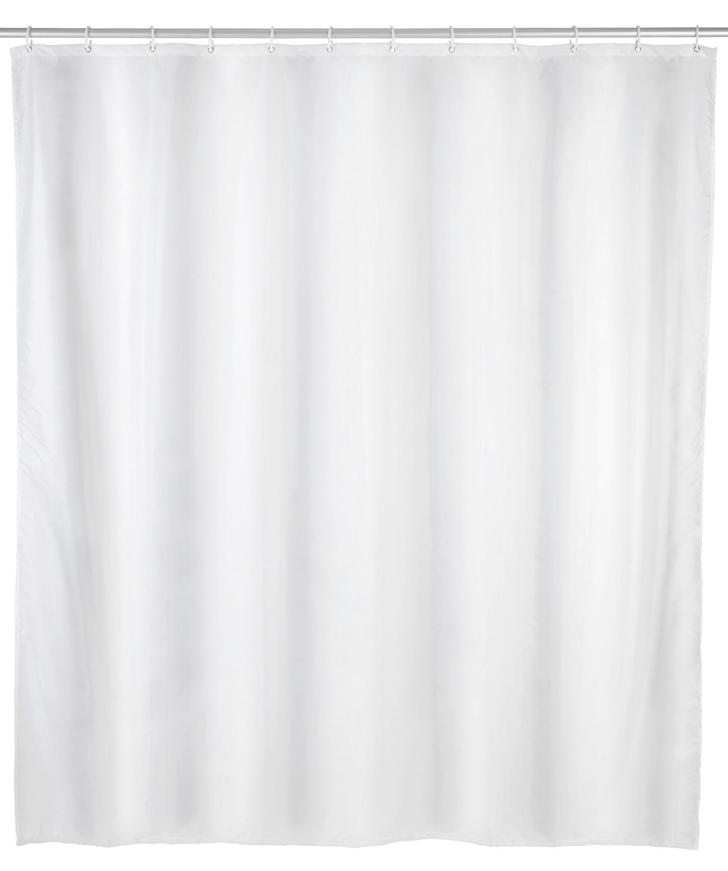 DUSCHVORHANG NES GRS PES 180/200 cm  - Weiß, KONVENTIONELL, Textil/Metall (180/200cm) - Schöner Wohnen