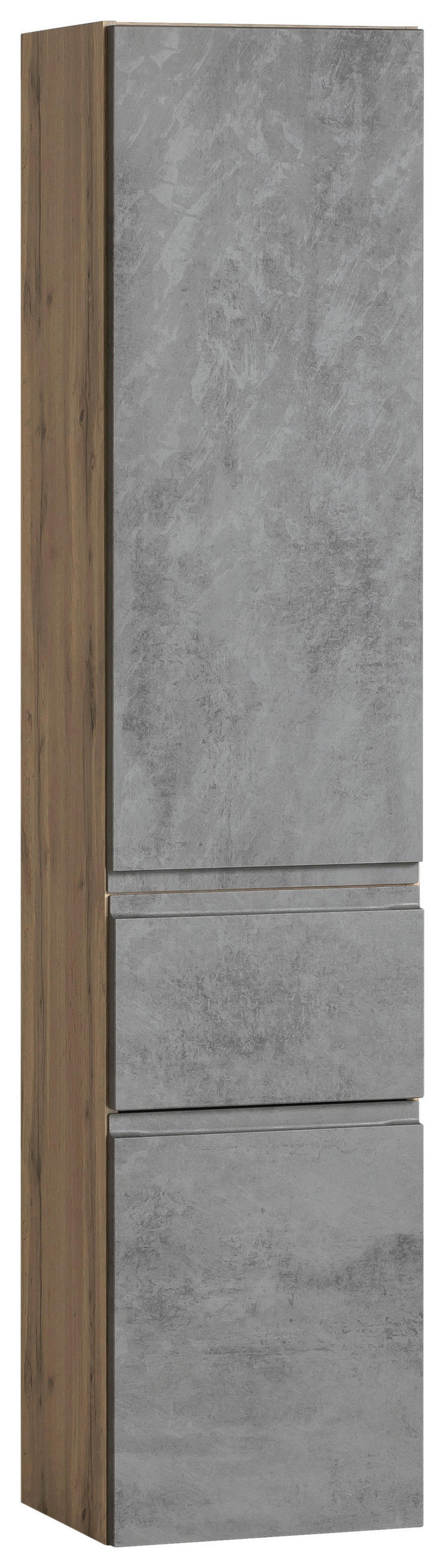 HOCHSCHRANK 40/180/35 cm  - Eiche Wotan/Hellgrau, Modern, Holzwerkstoff (40/180/35cm) - Held