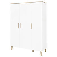 BABYKLEIDERSCHRANK LUMI  - Eichefarben/Weiß, Design, Holz/Holzwerkstoff (135/189/56cm) - Pinolino