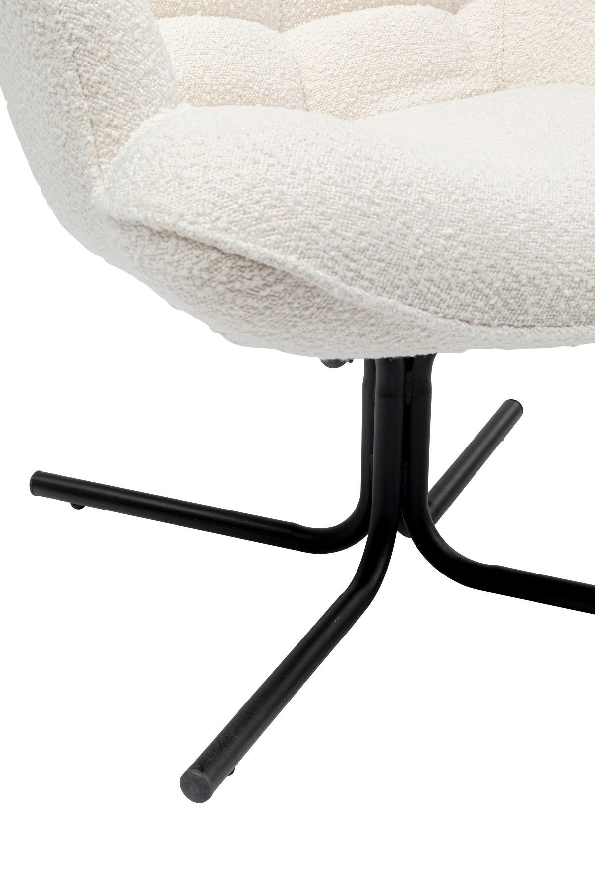 SESSEL Bouclé Beige    - Beige/Schwarz, Design, Textil/Metall (82/95/73cm) - Kare-Design