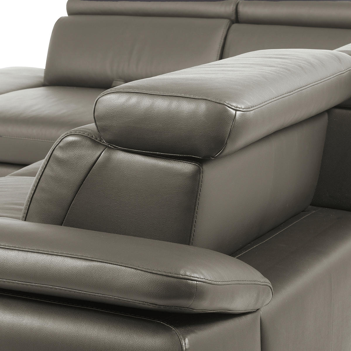 ECKSOFA  in Lederlook Echtleder Schlammfarben  220/274 cm  - Schlammfarben/Schwarz, Design, Leder/Textil (220/274cm) - Livetastic
