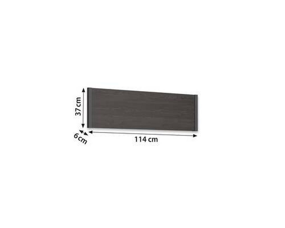 HÄNGEELEMENTSchwarz   - Schwarz, Modern, Holzwerkstoff (114/37/6cm) - Rauch Möbel