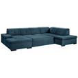 WOHNLANDSCHAFT  in Chenille Dunkelblau  - Dunkelblau/Grau, KONVENTIONELL, Kunststoff/Textil (240/340/188cm) - Carryhome