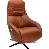 FOTEL - fekete/konyak, Design, bőr (77/108/95cm) - Chilliano