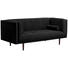 SOFA in Textil Schwarz - Dunkelbraun/Schwarz, Design, Holz/Textil (200/80/87cm) - Carryhome SOFA in Textil Schwarz - Dunkelbraun/Schwarz, Design, Holz/Textil (200/80/87cm) - Carryhome