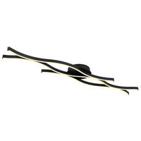 LED-DECKENLEUCHTE GERONIMO 108/18/6 cm   - Schwarz/Weiß, Design, Kunststoff/Metall (108/18/6cm) - Globo