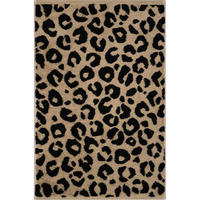 GÄSTETUCHSET Leo Schwarz, Beige 2-teilig 30/50 cm  - Beige/Schwarz, Design, Textil (30/50cm) - Cawoe