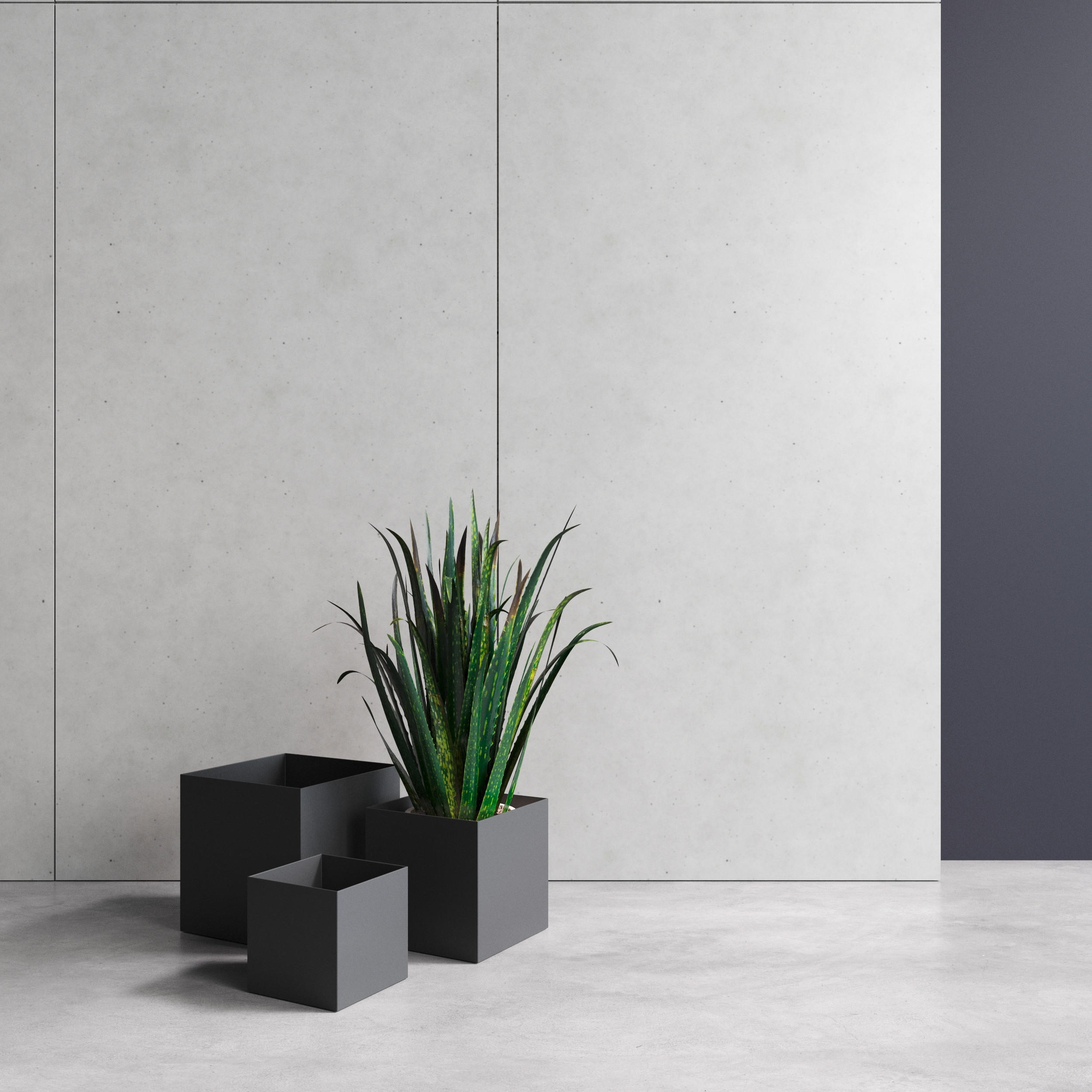 BLUMENSTÄNDER Metall  - Schwarz, Basics, Metall (19/19/19cm)