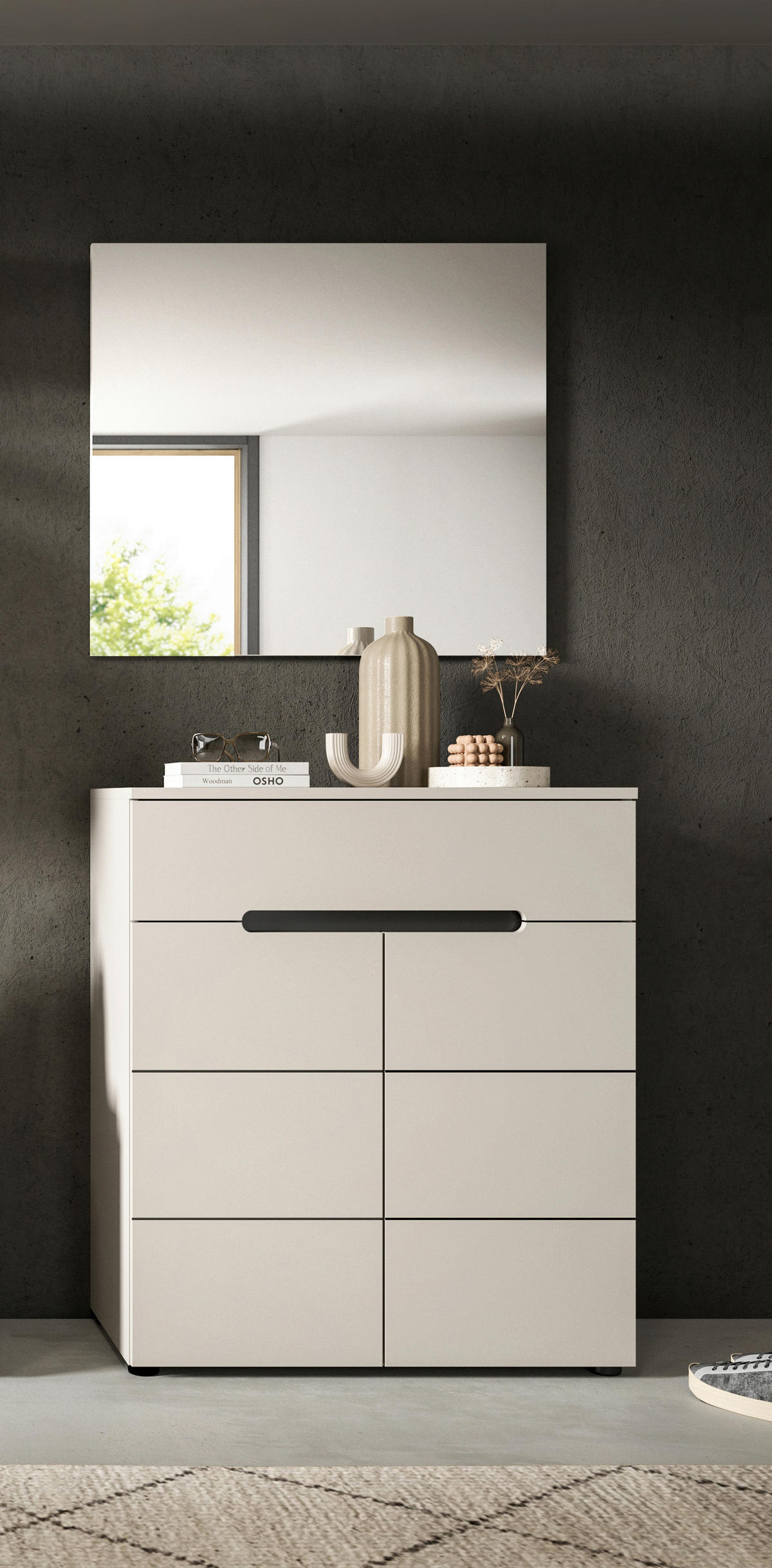 GARDEROBE 2-teilig  in 80/190/37 cm  - Kaschmir/Grau, Design, Holzwerkstoff (80/190/37cm) - MID.YOU