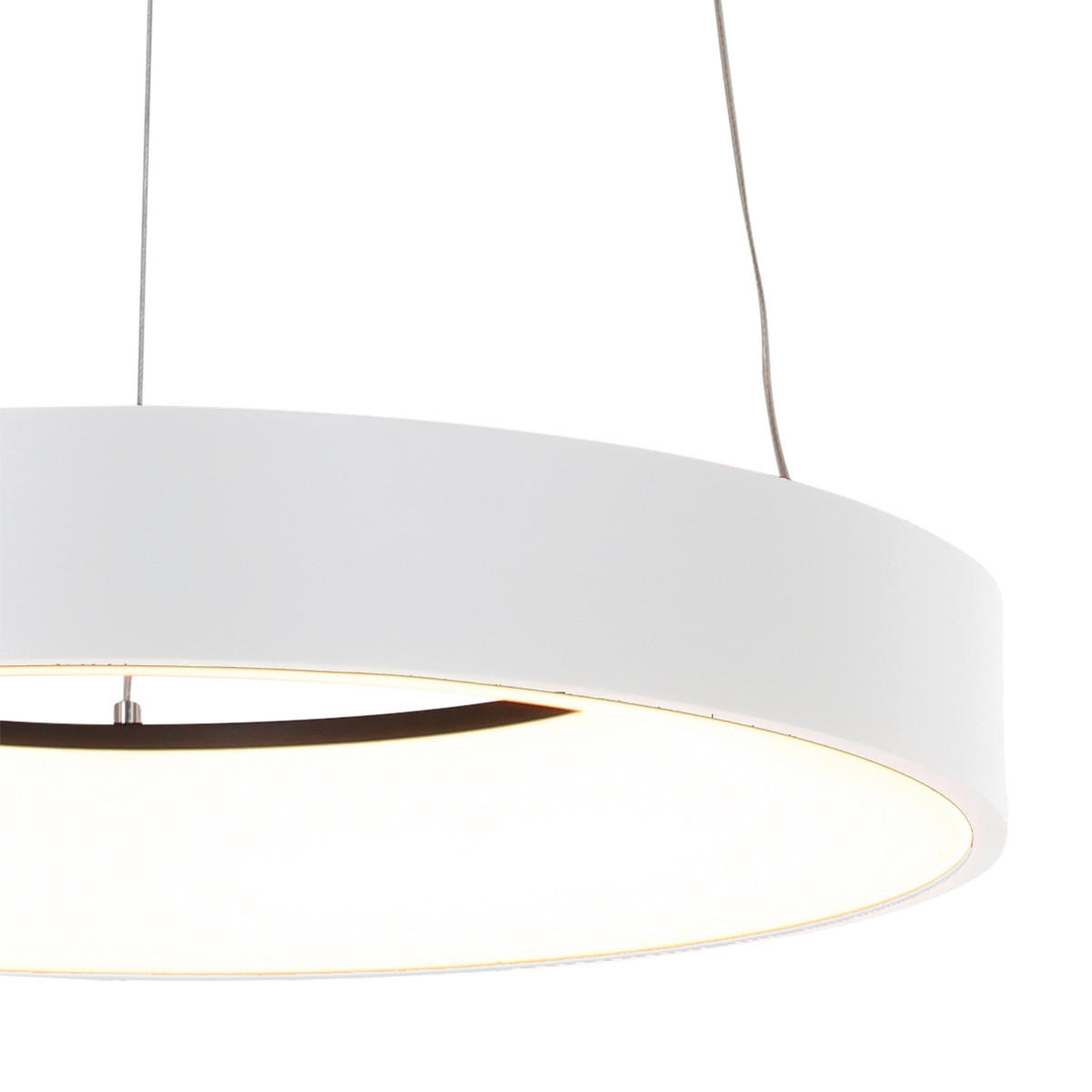 PENDELLEUCHTE Ringlede 48/165 cm   - Weiß, Basics, Kunststoff/Metall (48/165cm)