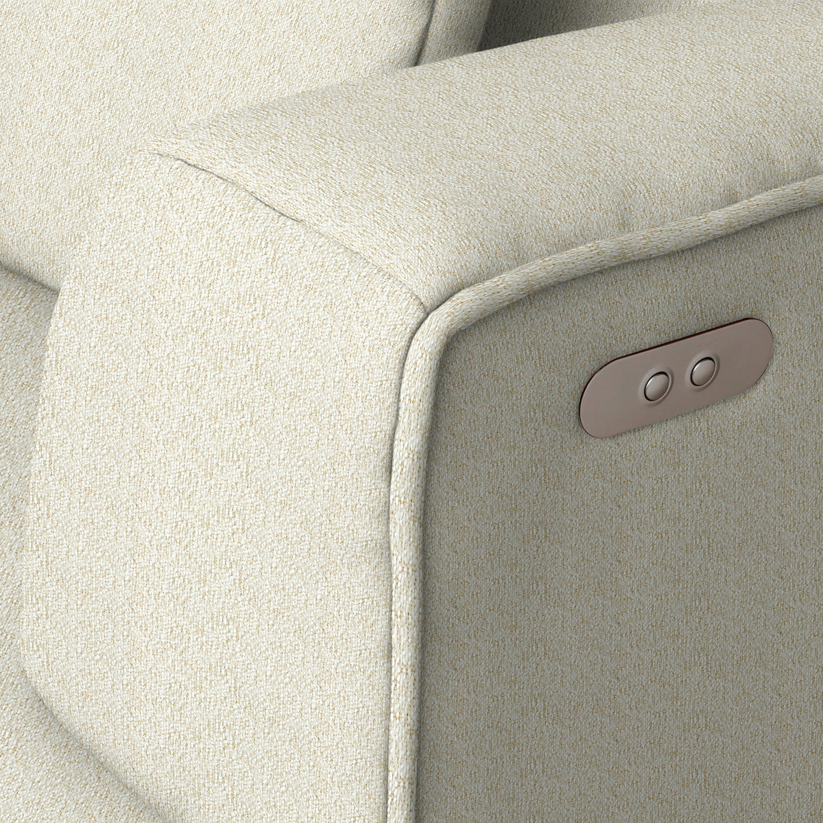 ECKSOFA Webstoff Creme  - Creme/Schwarz, Design, Kunststoff/Textil (288/188cm) - Welnova