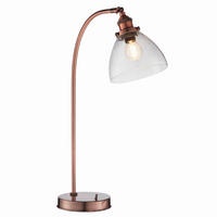 TISCHLEUCHTE 15/30/53,3 cm   - Klar/Kupferfarben, KONVENTIONELL, Glas/Metall (15/30/53,3cm) - ENDON