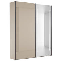 SCHWEBETÜRENSCHRANK 200/236/68 cm,  in Grau, 2 Tür(en)  - Chromfarben/Grau, Design, Glas/Holzwerkstoff (200/236/68cm) - Dieter Knoll