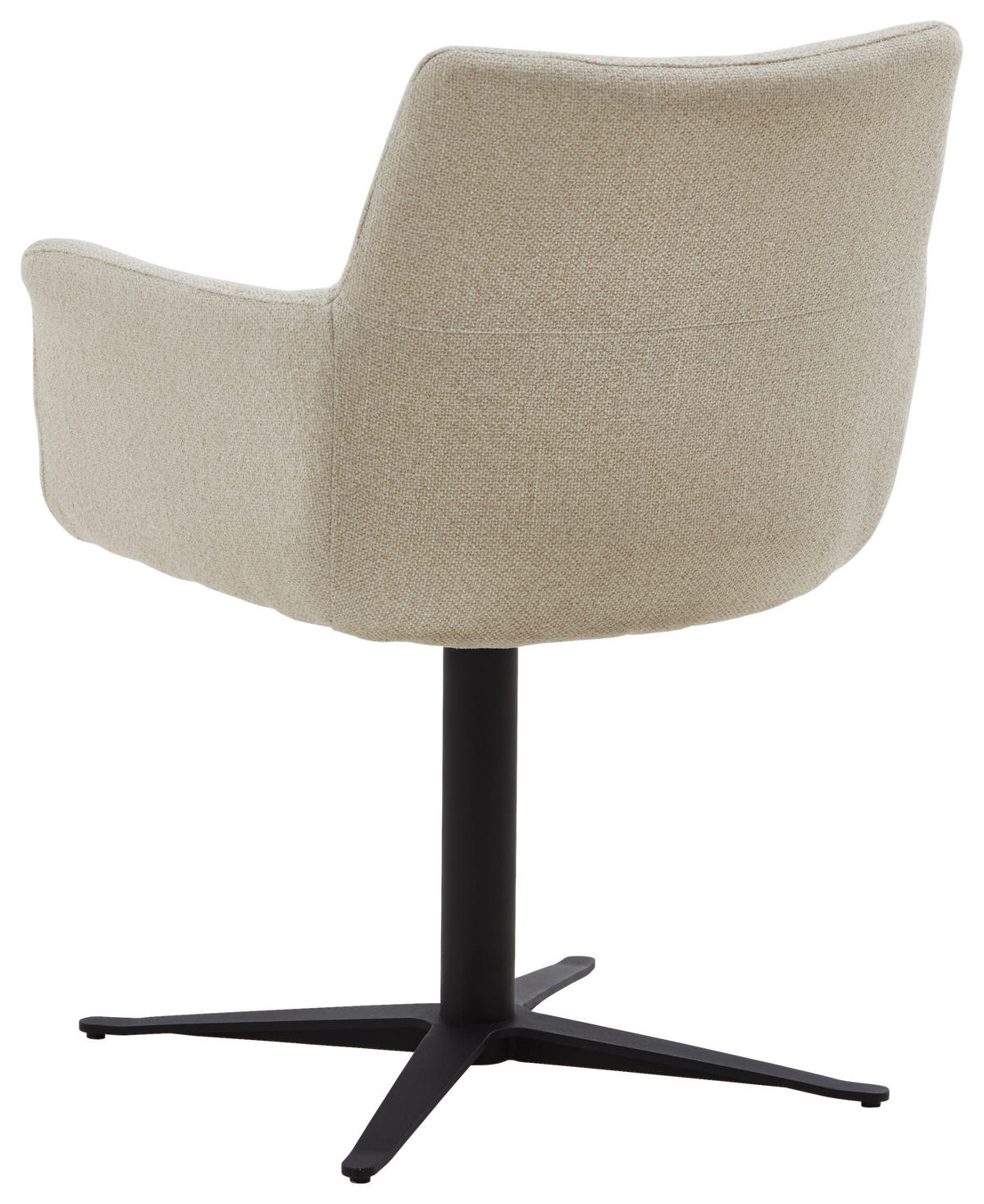 ARMLEHNSTUHL  in Eisen Webstoff  - Schwarz/Naturfarben, Design, Textil/Metall (64/84/66cm) - Valdera