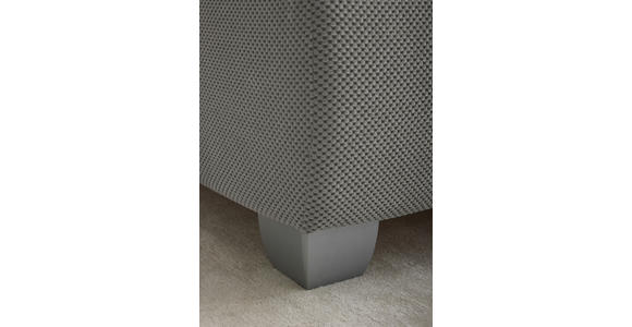 POLSTERBETT 180/200 cm in Grau - Silberfarben/Weiß, Design, Holz/Textil (180/200cm) - Carryhome
